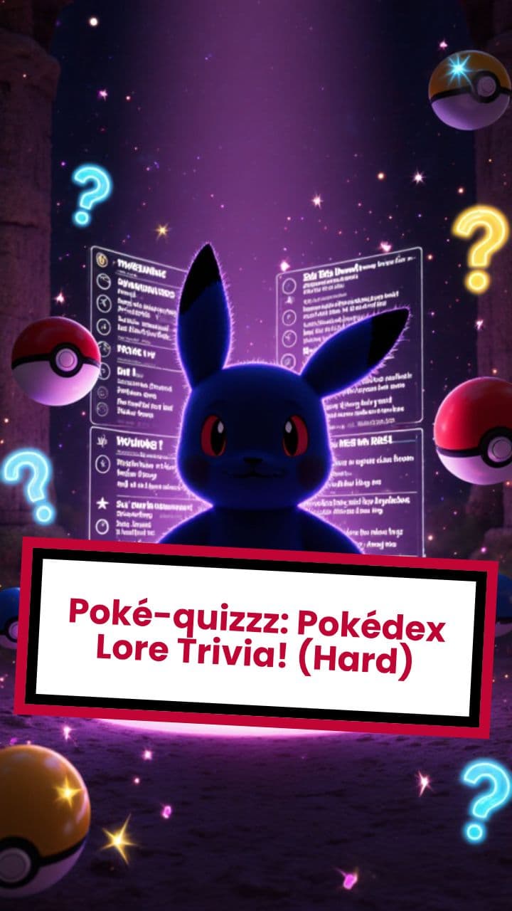 Poké-quizzz: Pokédex Lore Trivia! (Hard)
