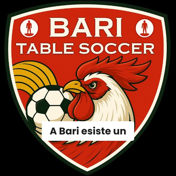 Il logo che gioca a calcio balilla