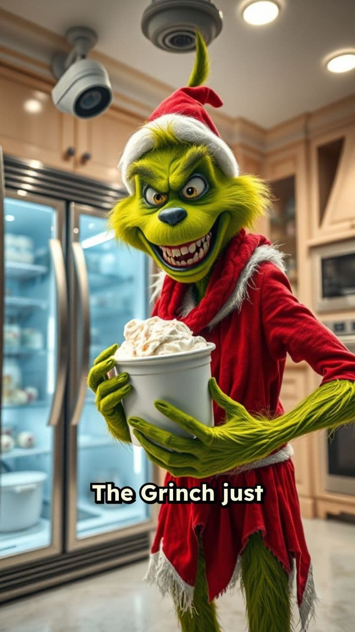 Grinch Caught Stealing Pelosi's Ice Cream