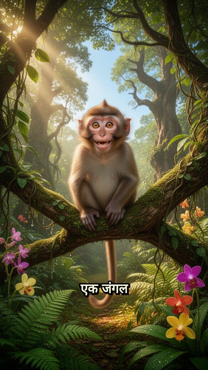 उड़ती टोपी और पप्पू बंदर