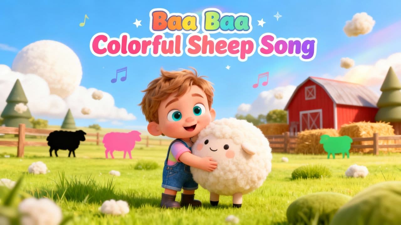 Baa Baa Colorful Sheep Song