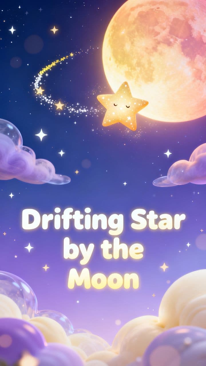 Drifting Star by the Moon