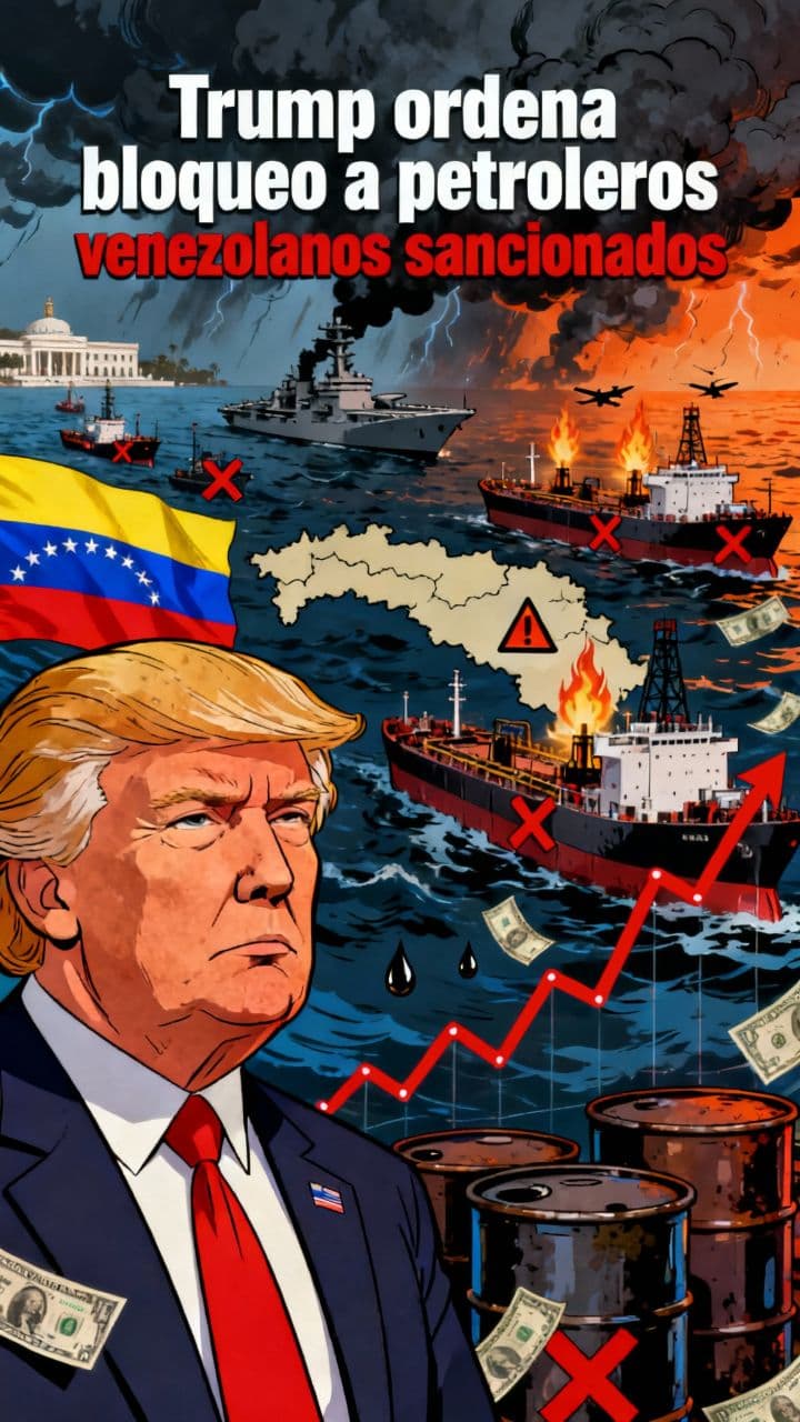 Trump ordena bloqueo a petroleros venezolanos sancionados