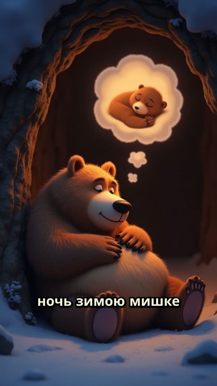Зимняя ночь медведя