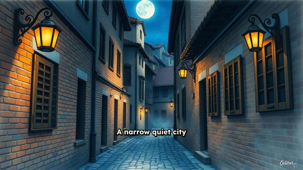 Lanternlit Rainy Street at Night