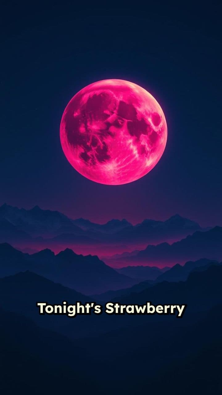 Rare Strawberry Moon Tonight