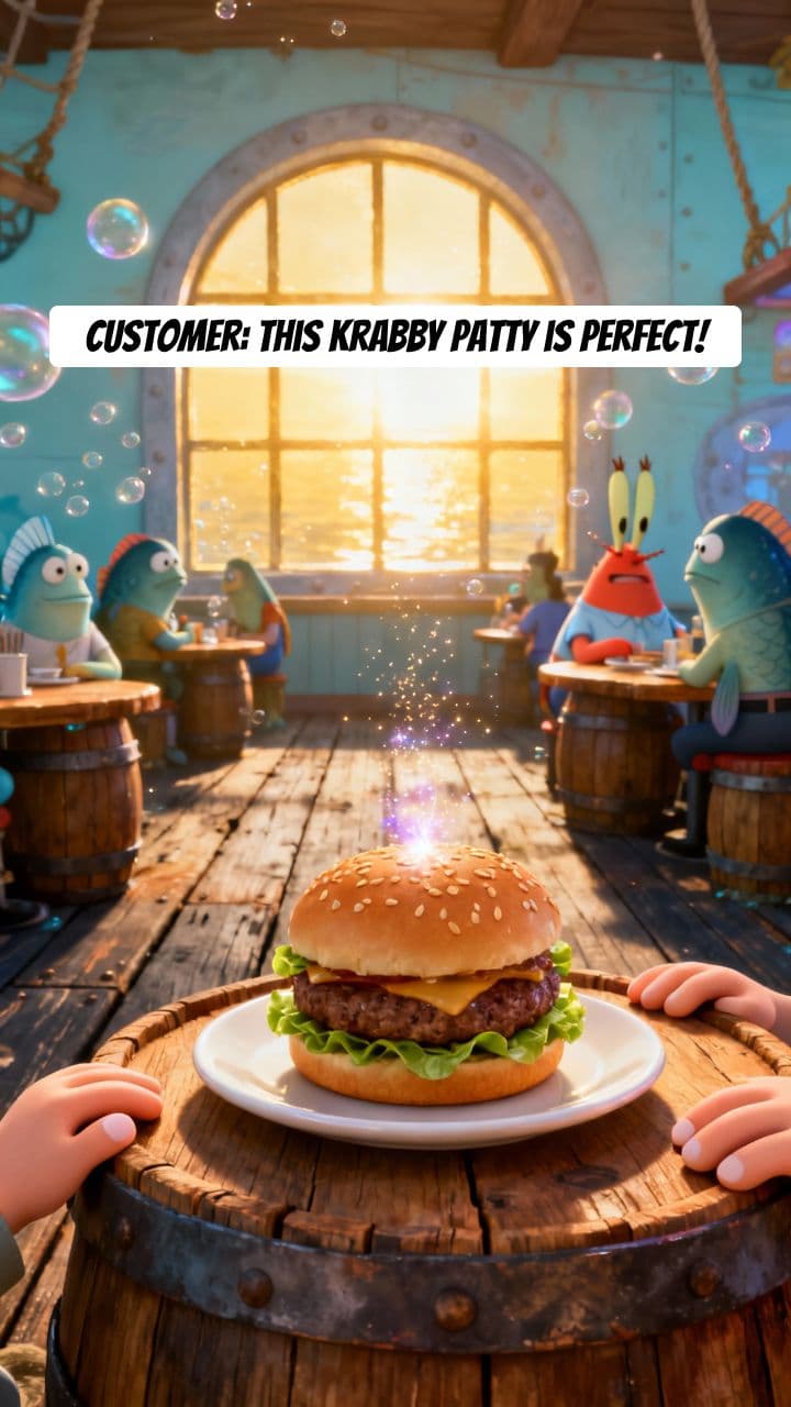 Customer Says Krabby Patty is 'Perfect' 😂🍔