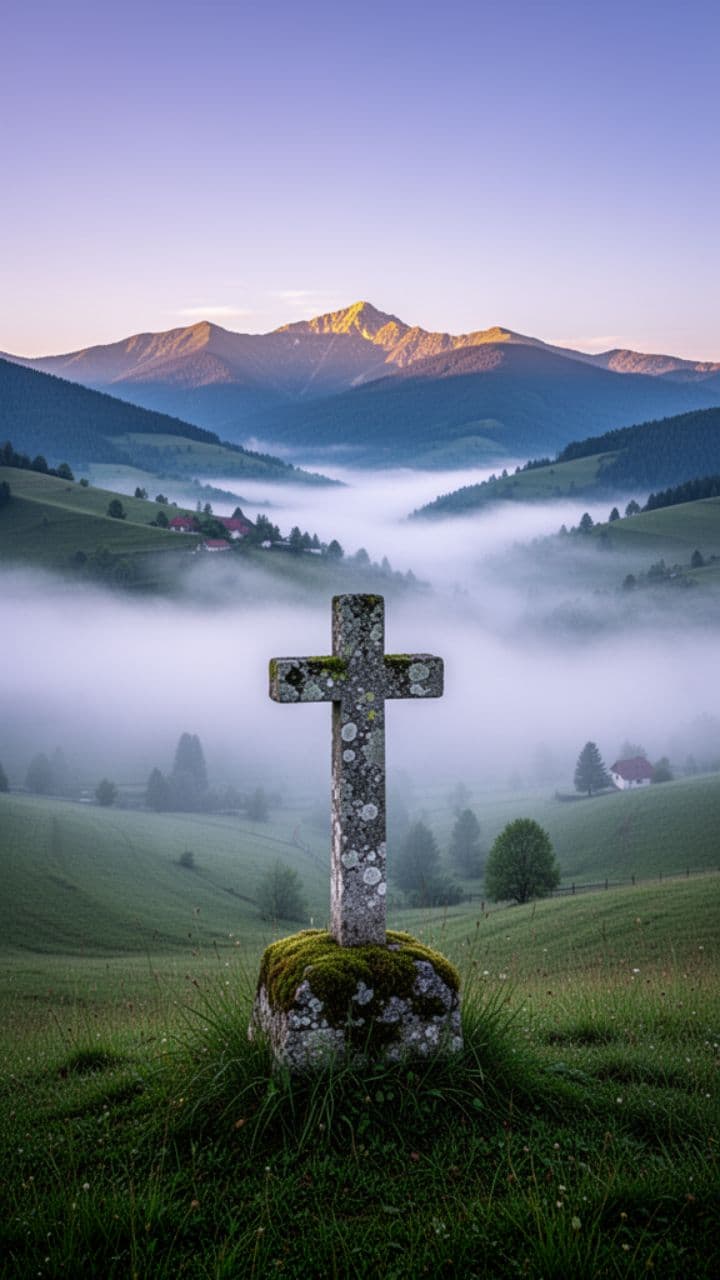 Crini albi peste mormânt