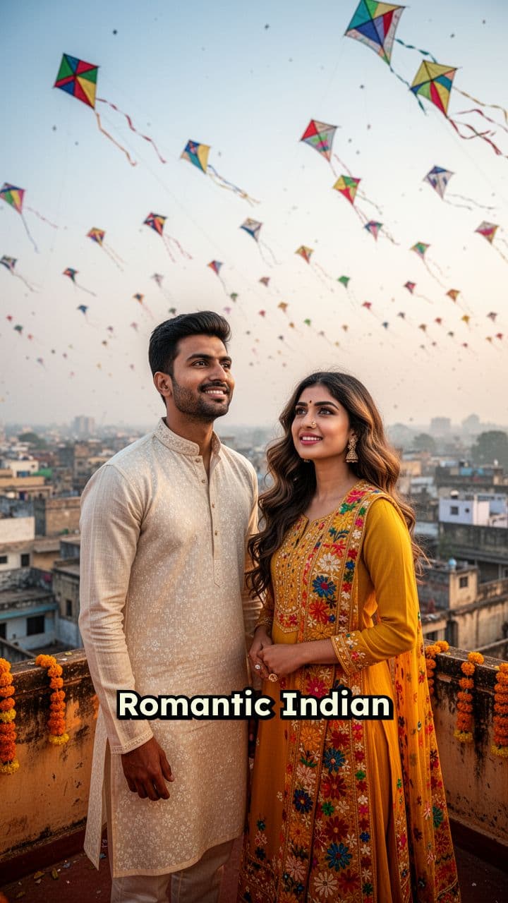 Makar Sankranti Rooftop Kite Romance