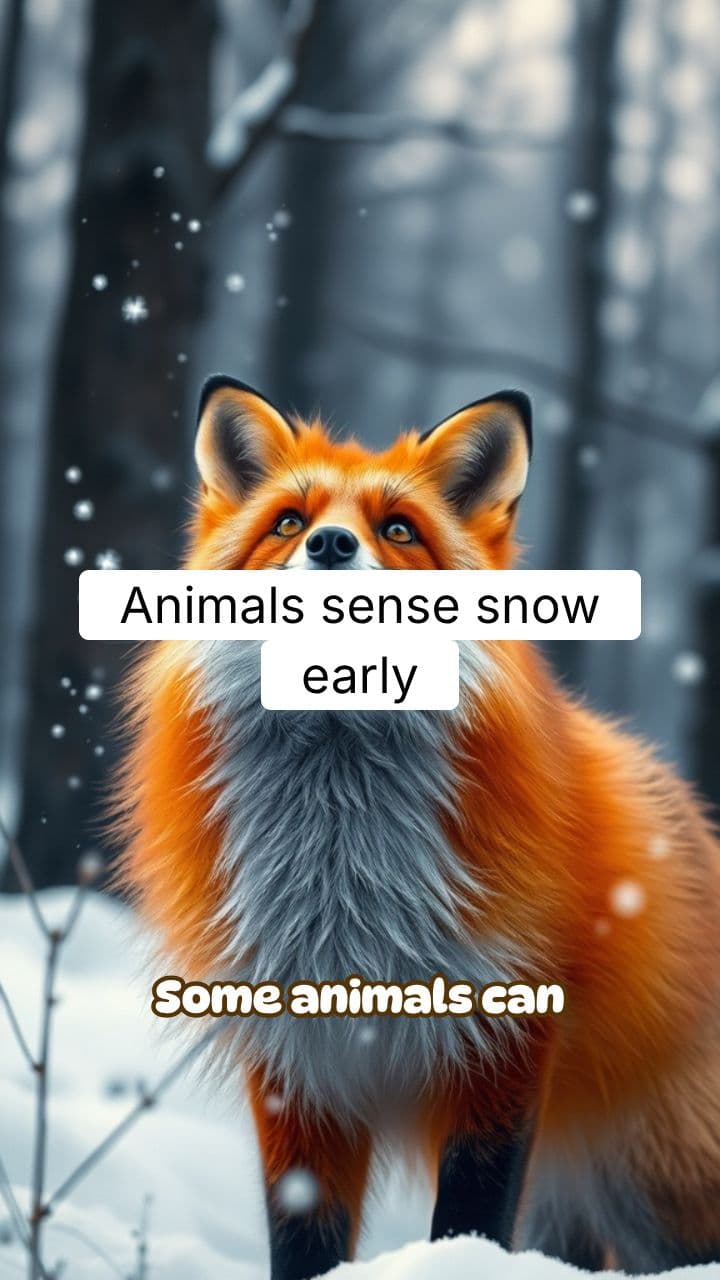 Animals Sense Snow Early
