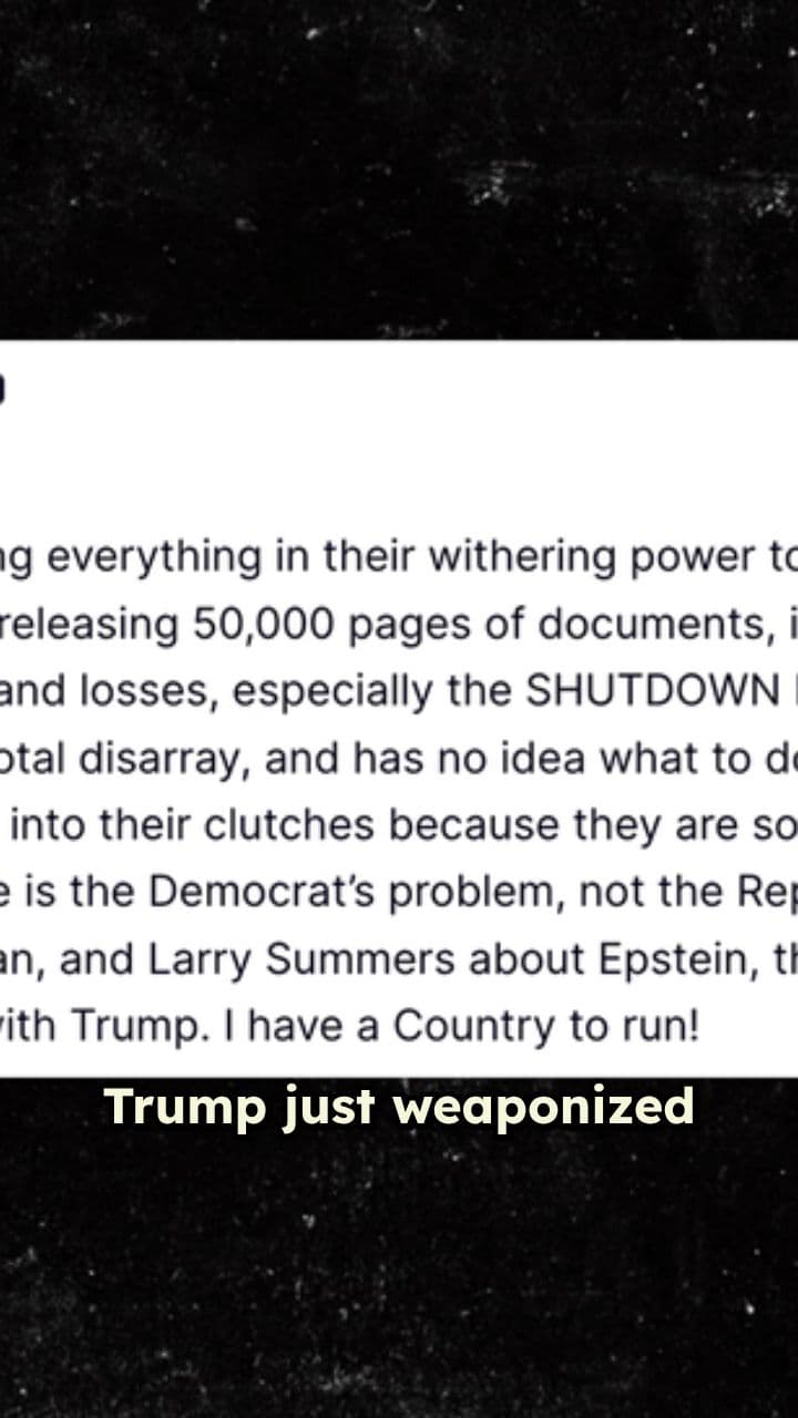 Trump's New Epstein Investigation Tactic