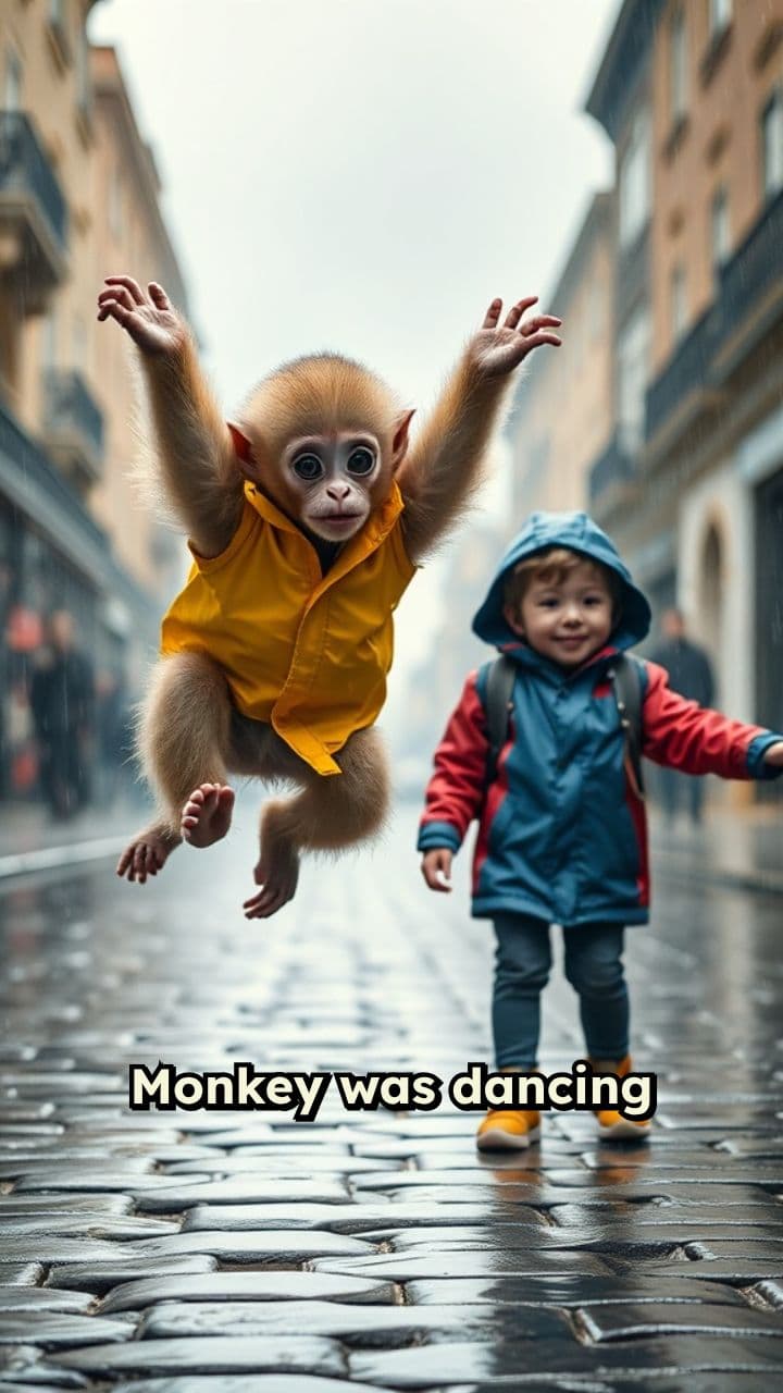 Monkey Dancing in the Rain