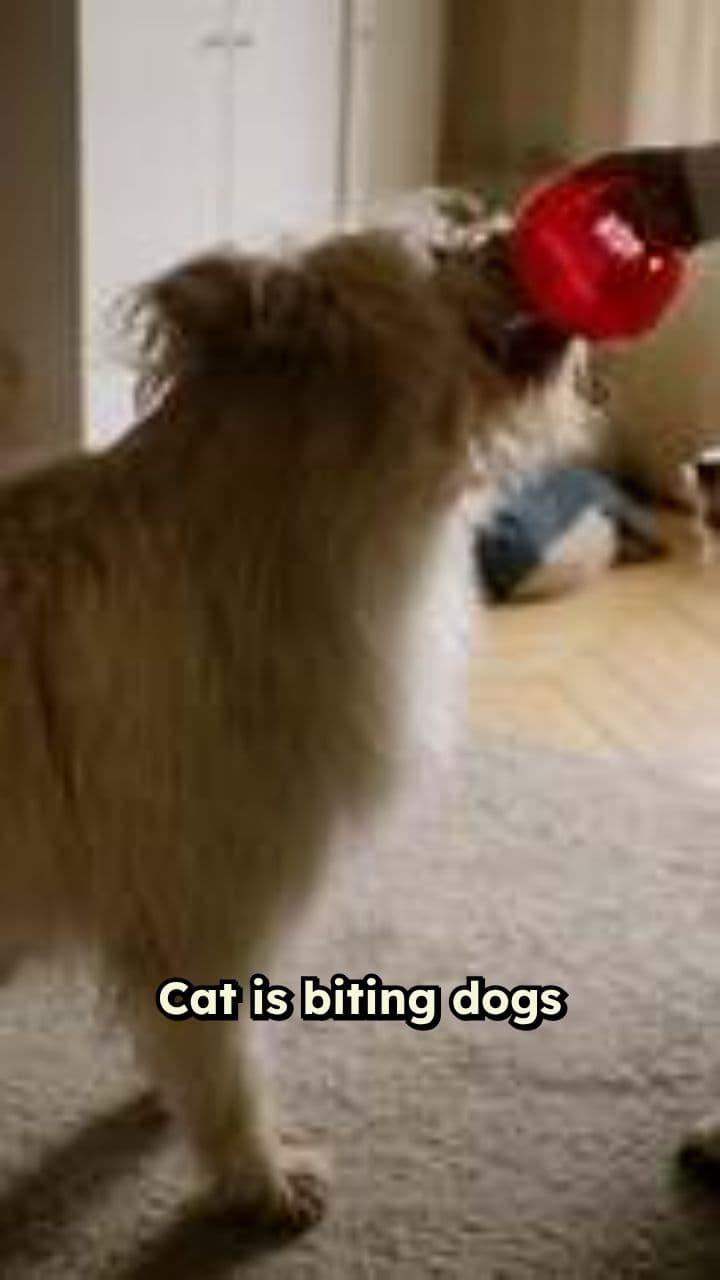 Dog Complains About Tail-Biting Cat