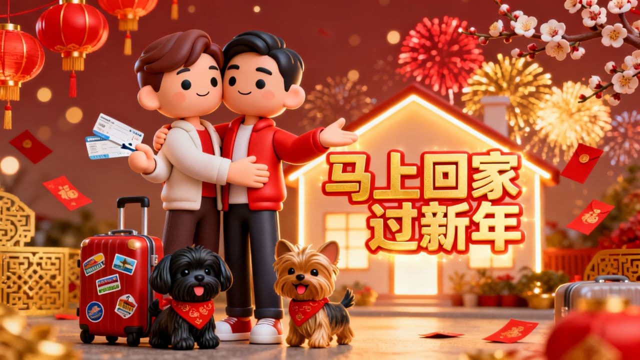 马上回家过新年