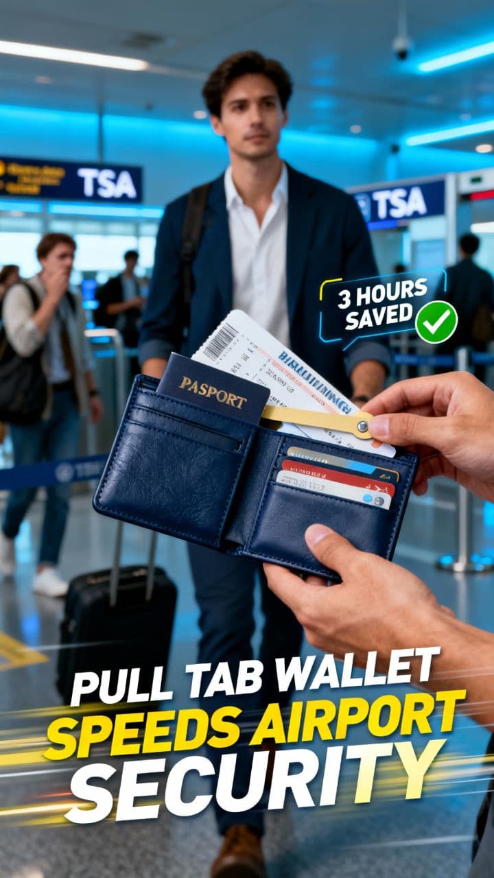 Pull Tab Wallet Speeds Airport Security