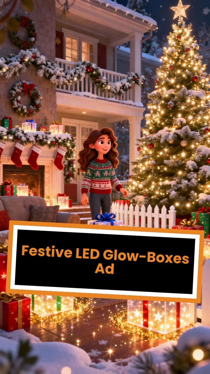 Festive LED Glow-Boxes Ad