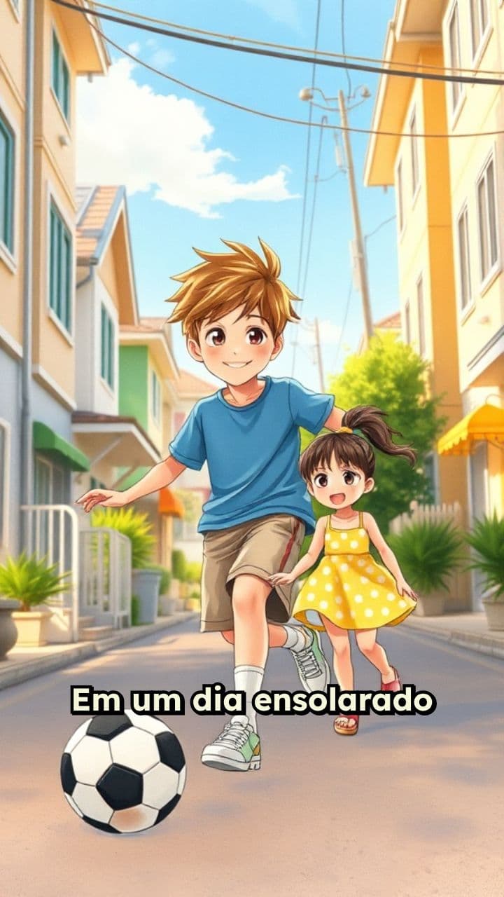 Crianças Brincando com Bola de Futebol