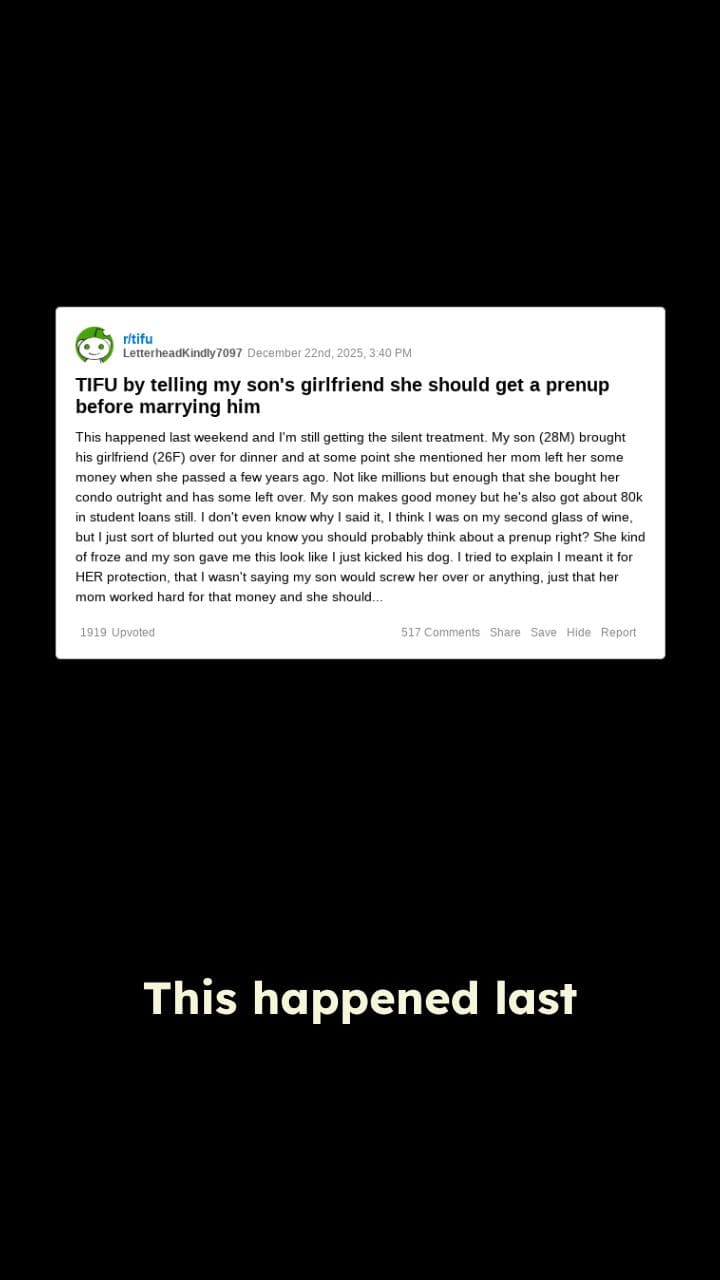 I Blurted Out “Get a Prenup”