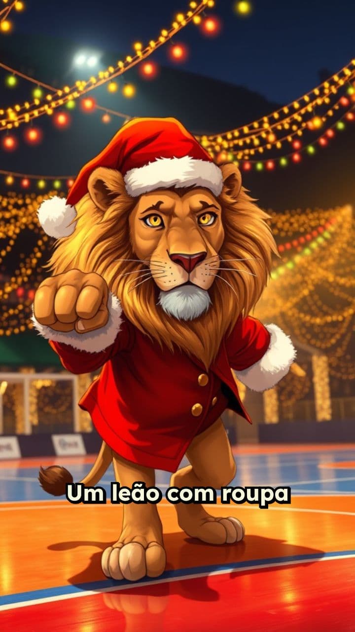 Leão Natalino Dançando como Michael Jackson