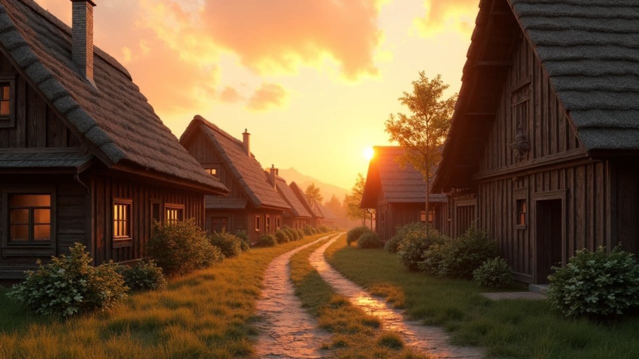 Moravian Folkloric Sunset