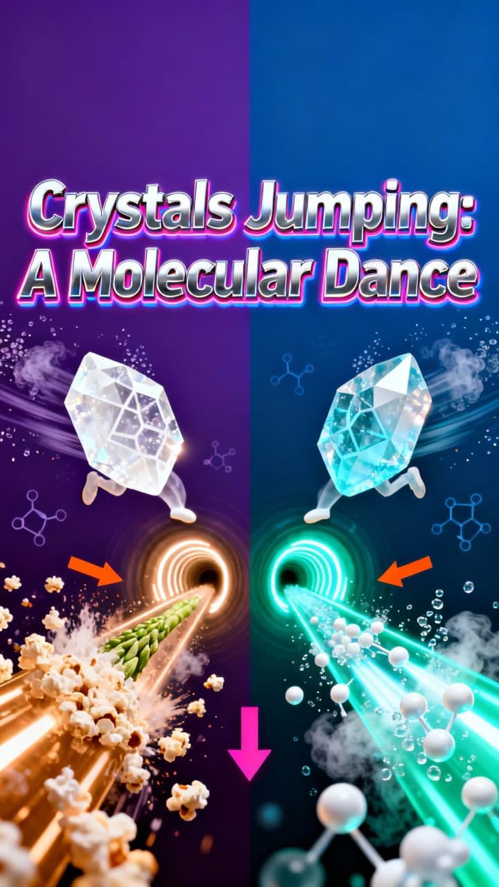 Crystals Jumping: A Molecular Dance