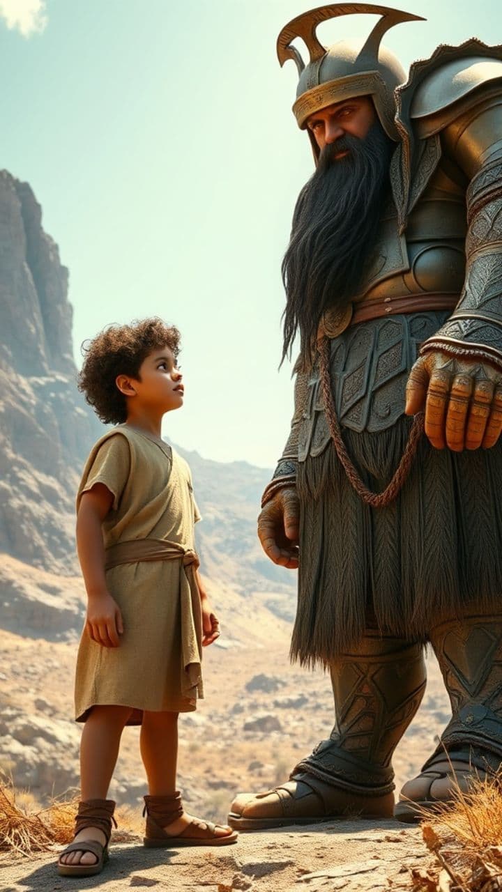 దావీదు గొల్యాతును ఓడించిన కథ