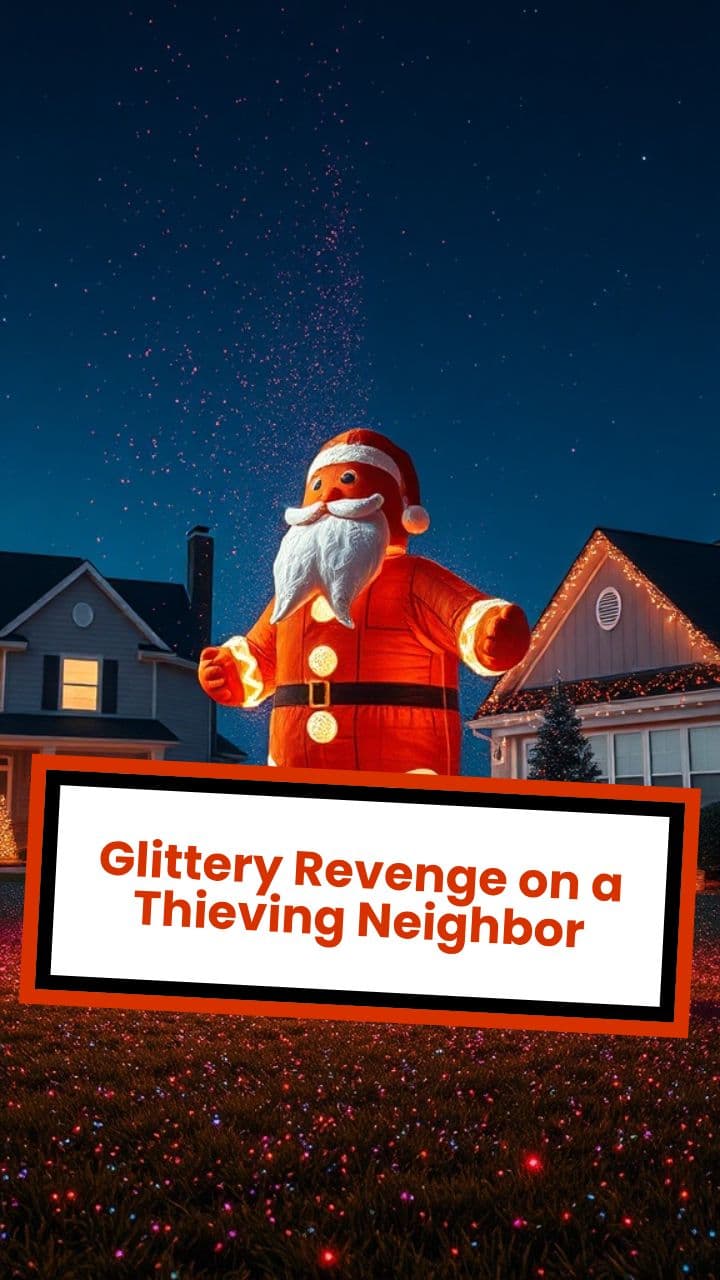 Glittery Revenge on a Thieving Neighbor