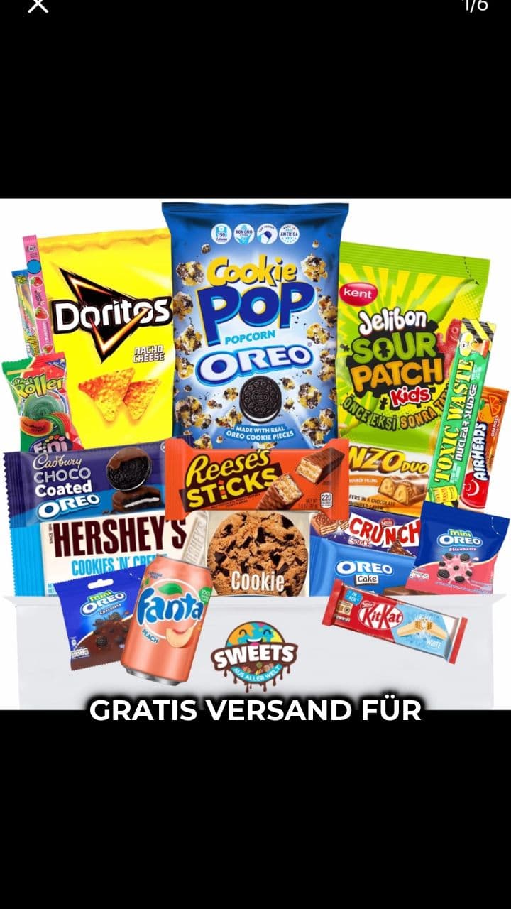Mystery-Box mit internationalen Snacks