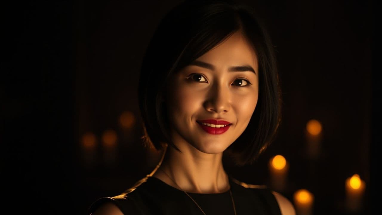 Cinematic Smile in the Dark