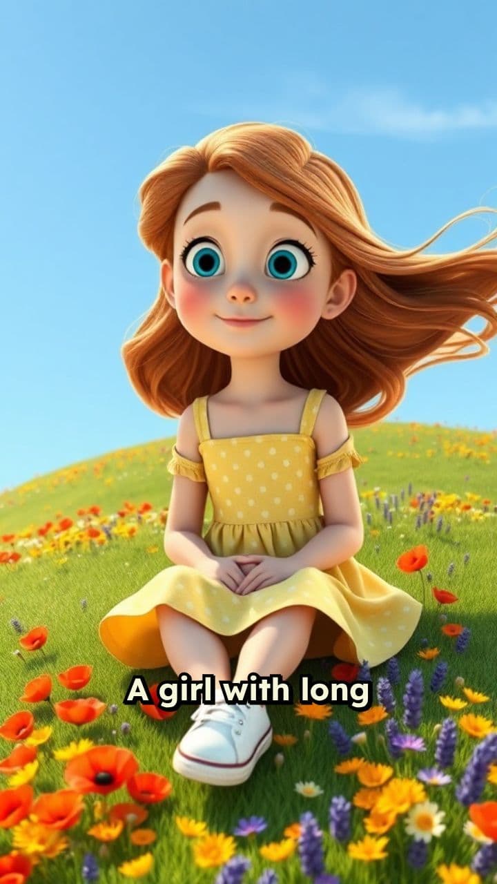 Girl on a Windy Hill