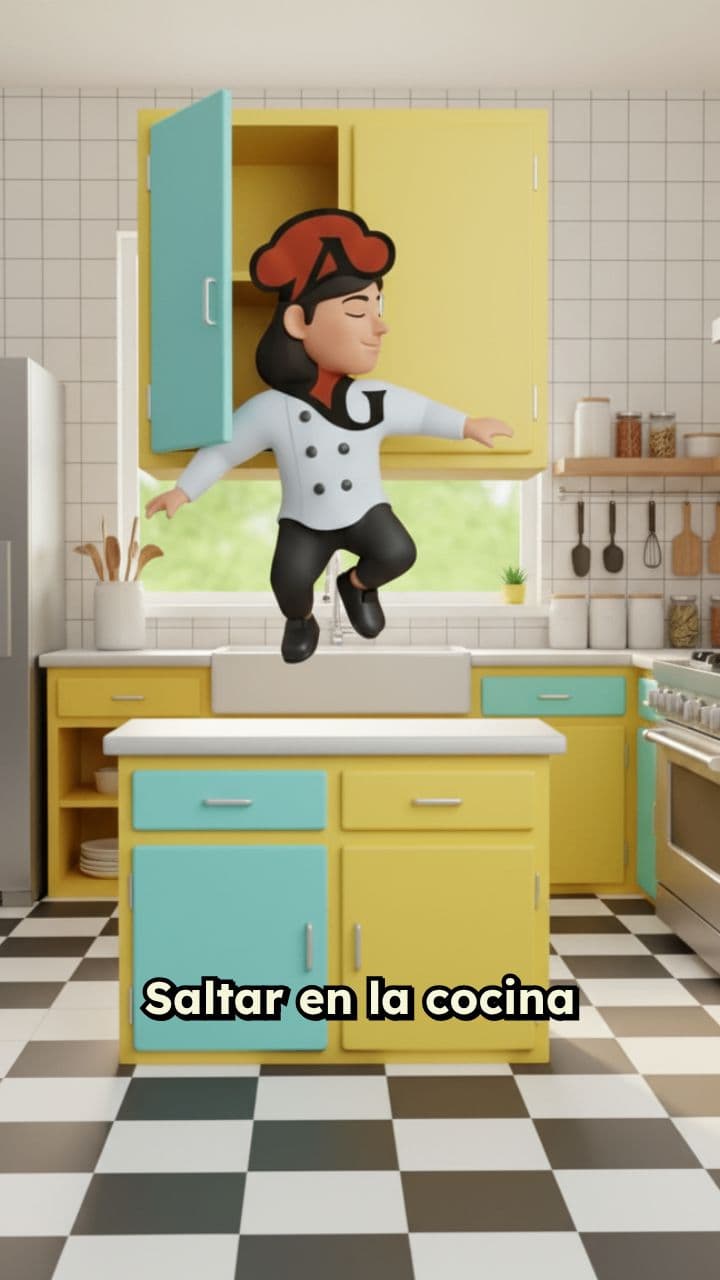 Saltos en la cocina y bienestar