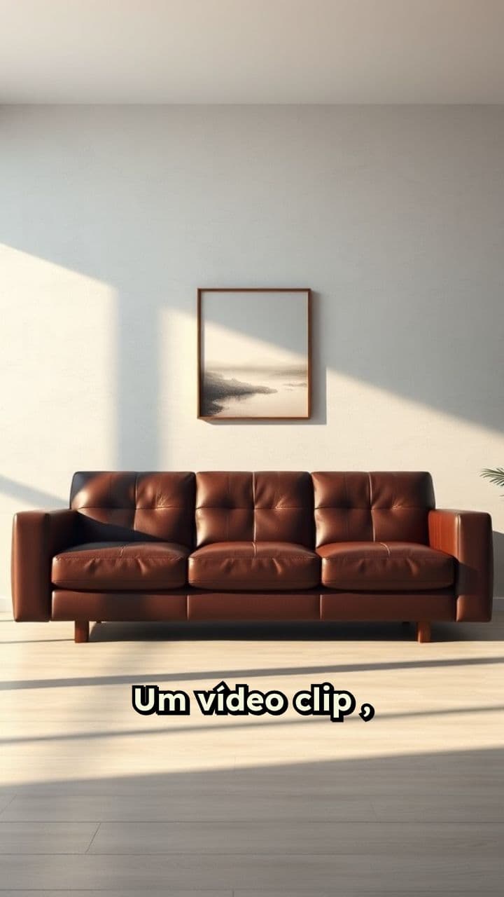 Sofá Castanho e Música "Lose My Mind"