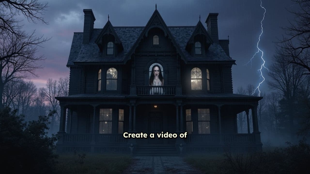 Haunted Bungalow in the Rainy Night