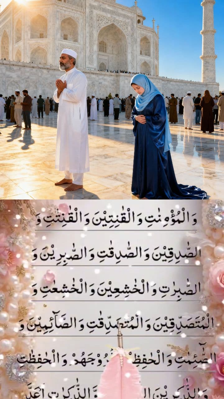 صفات المؤمنين والمؤمنات ومغفرة الله