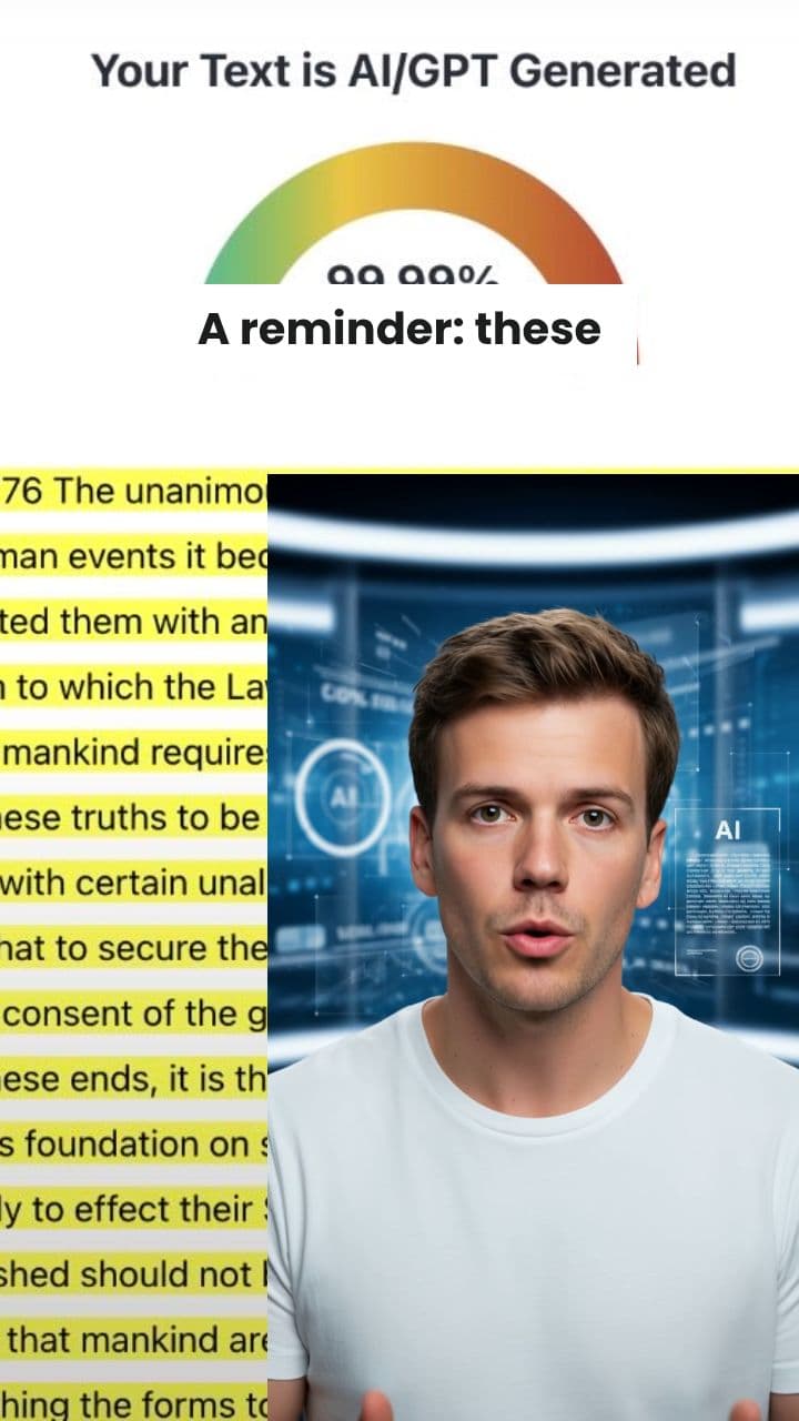 Detectors Misinterpret Constitution as AI-Generated