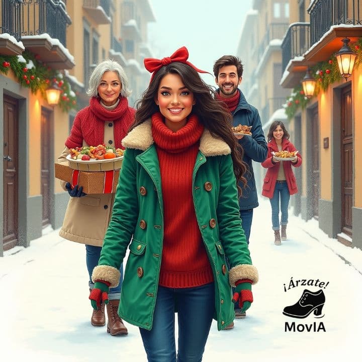 Fiesta familiar y alegría invernal