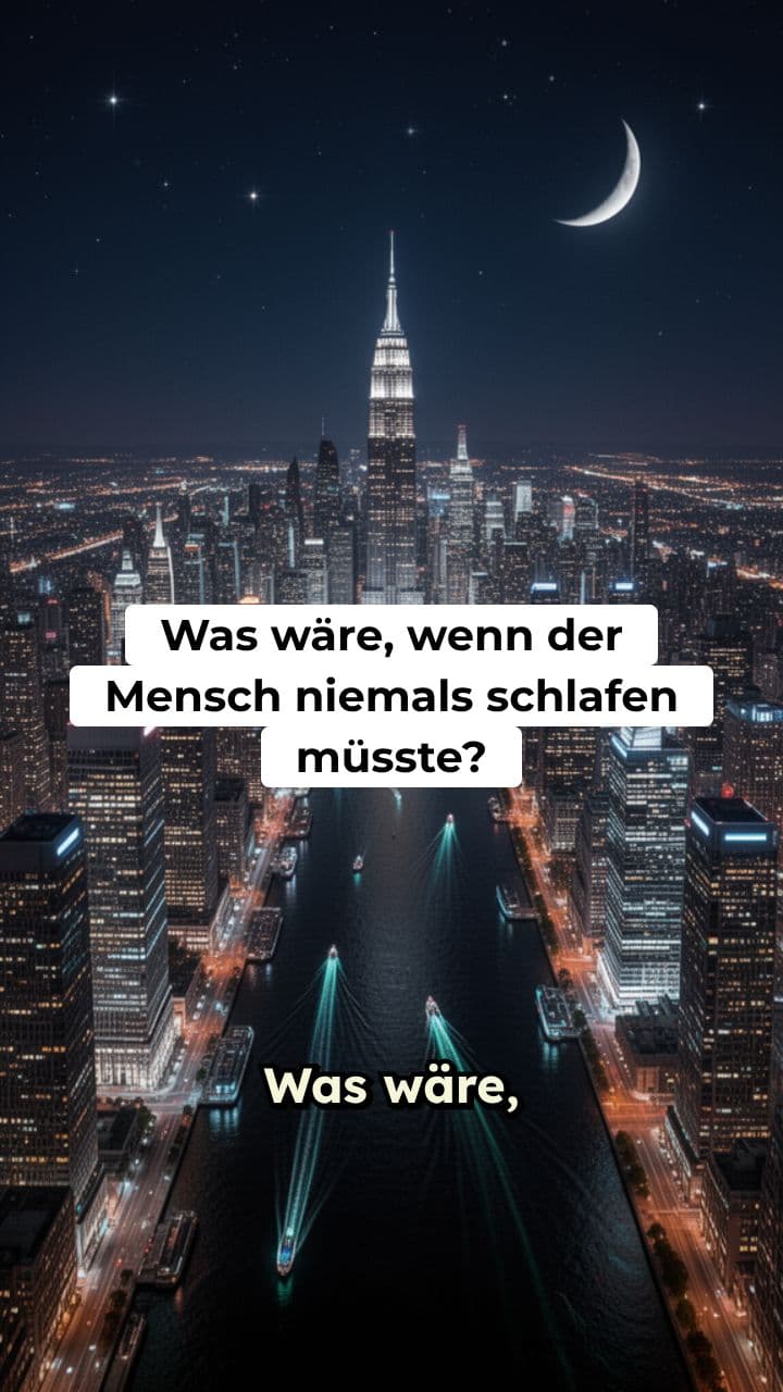 Was wäre, wenn Menschen nicht schlafen müssten?