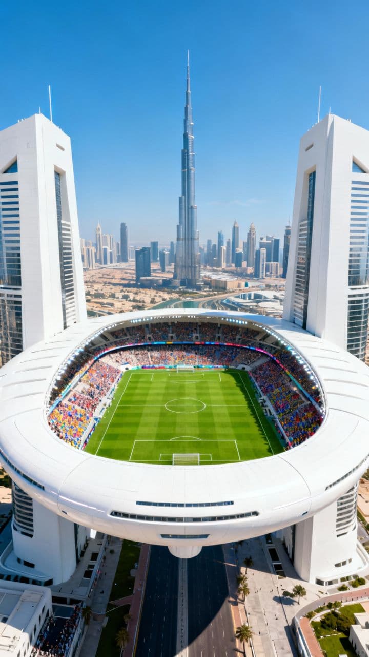 Futuristic Dubai Football Stadium