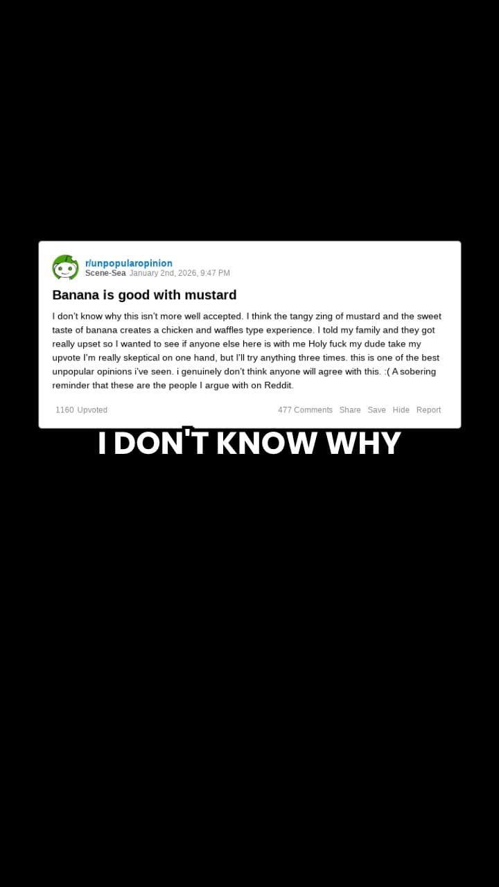 Mustard and Banana: Unpopular Combo