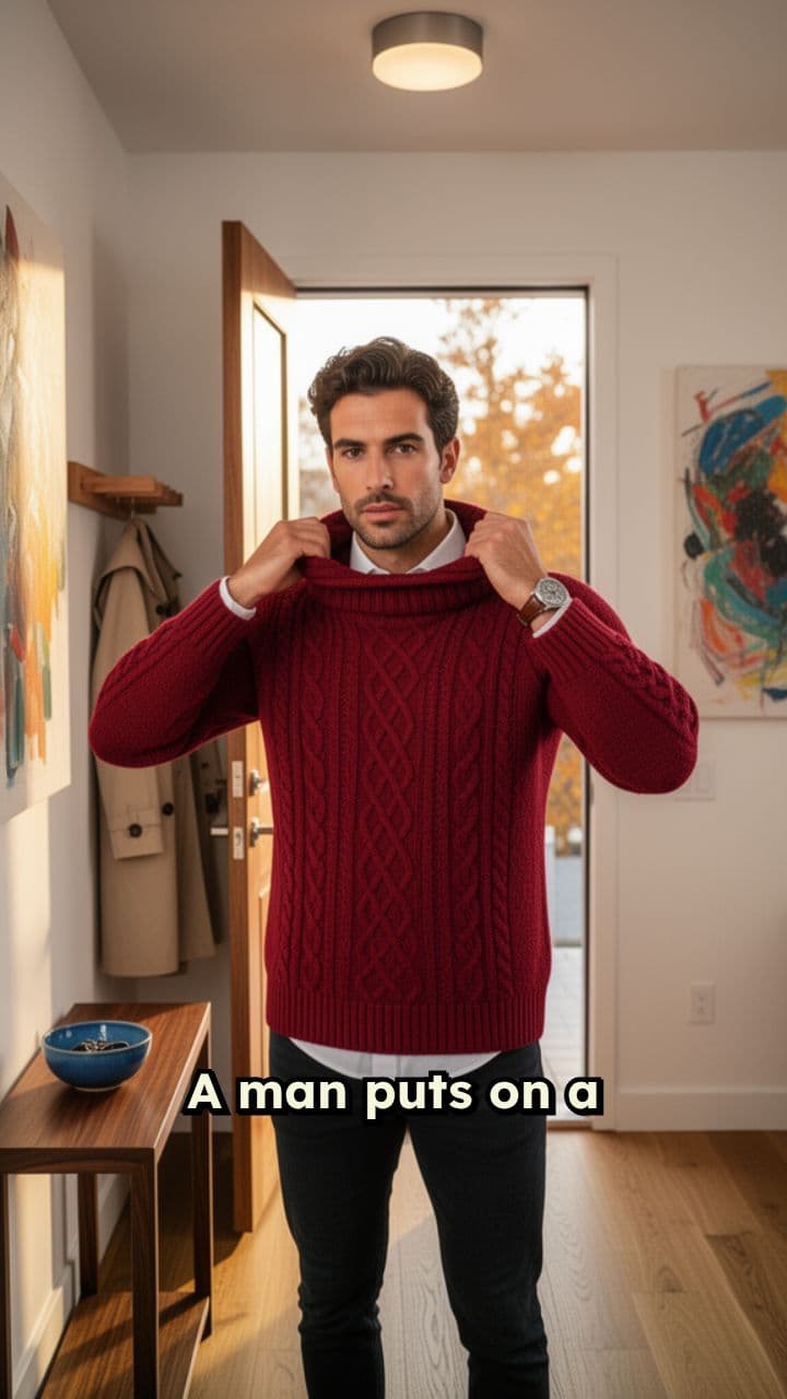 Man in Red Sweater Leaves Apartment