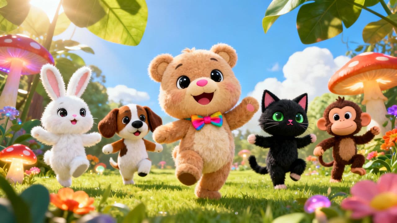 Joyful Dance of BearyPop and Friends