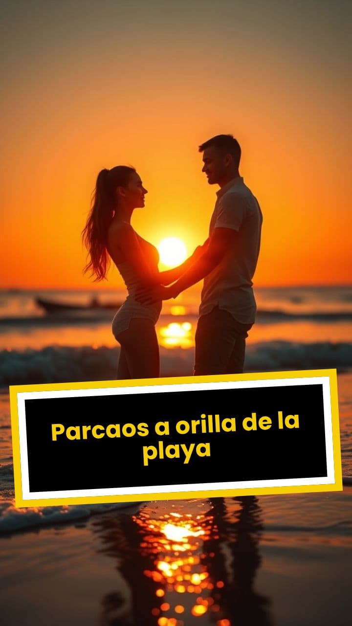 Parcaos a orilla de la playa