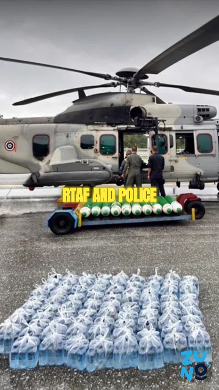 RTAF and Police Aid Flood Relief in Hat Yai