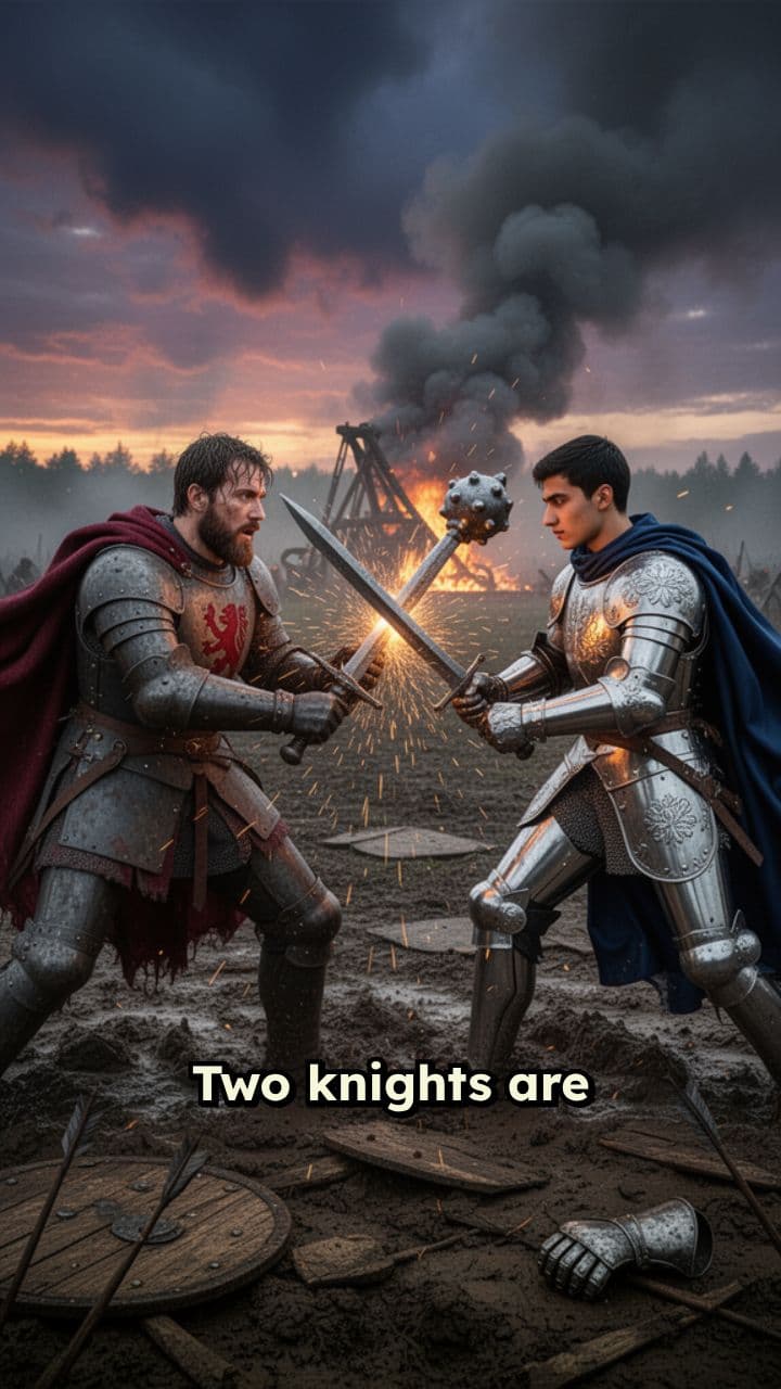 Two Knights in Battle