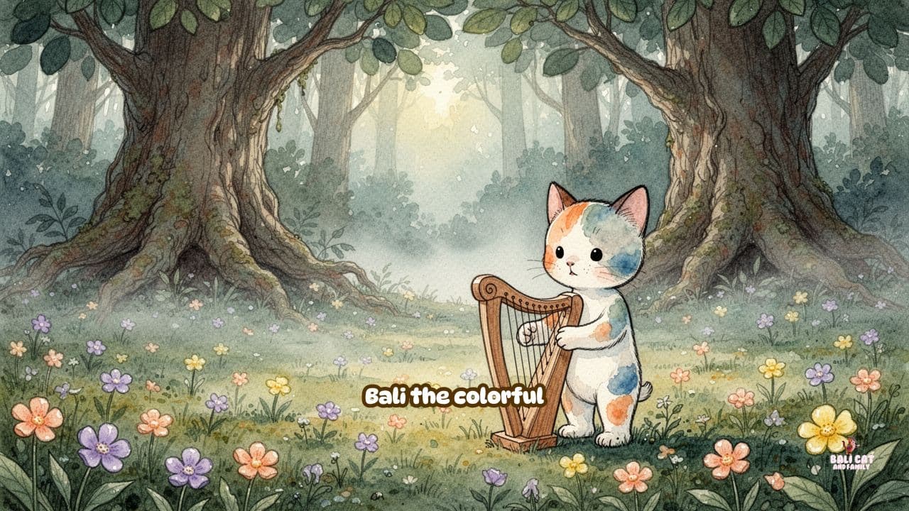 Bali the Kitty Plays Arp in Forest