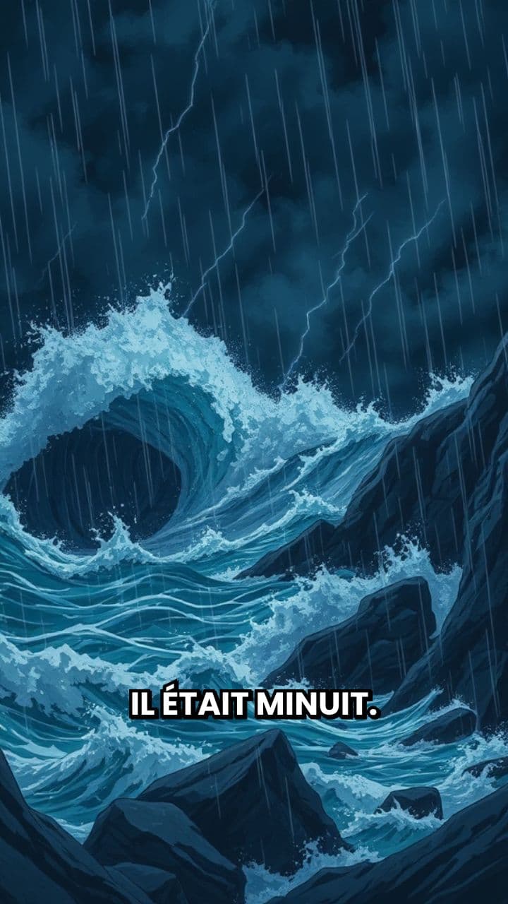 Bateau en détresse sous la tempête