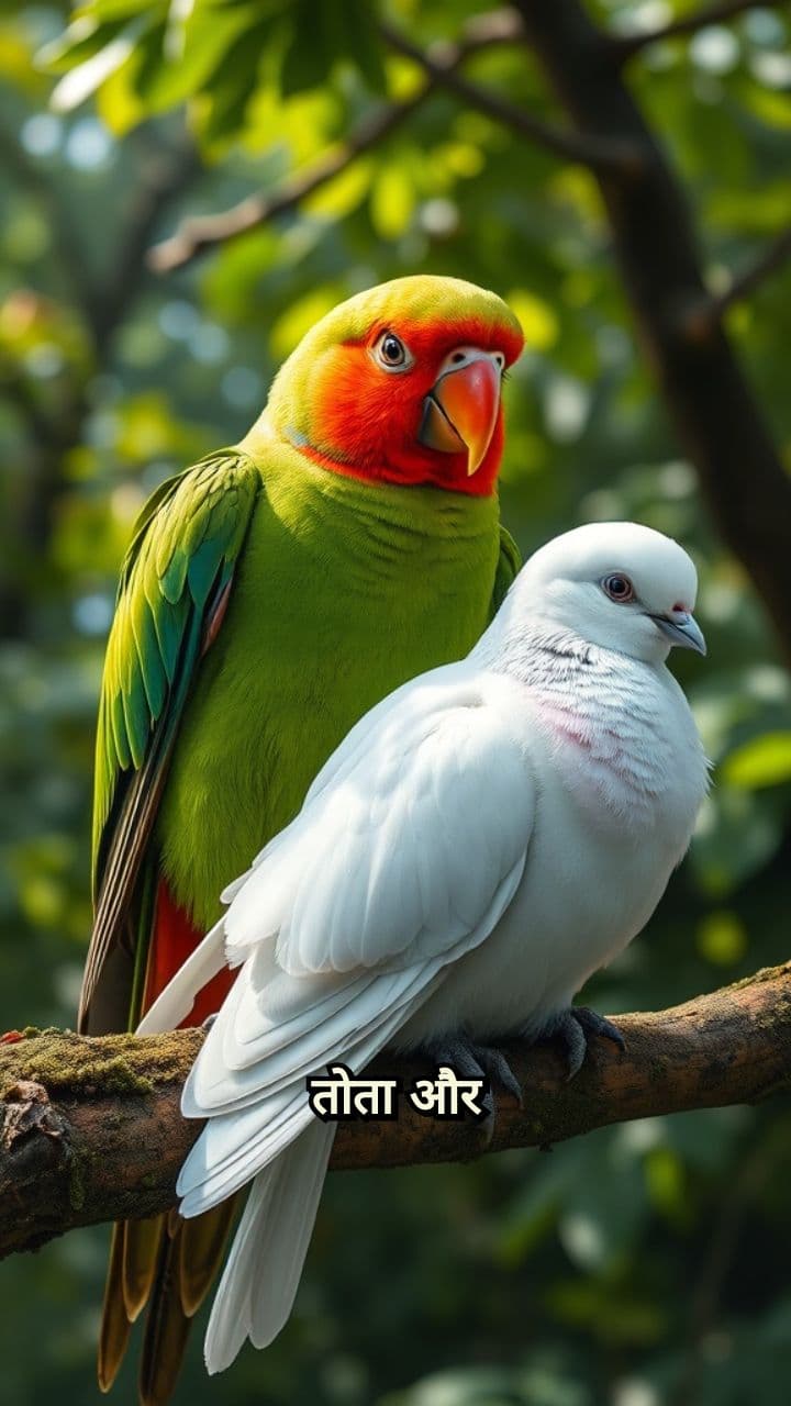 तोता और कबूतर की मित्रता