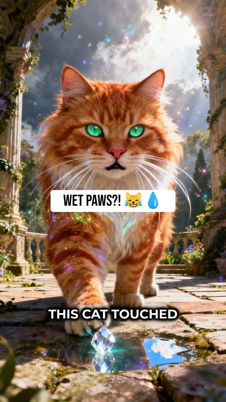 Cat Gets Wet Paws, Walks Funny 😹💧