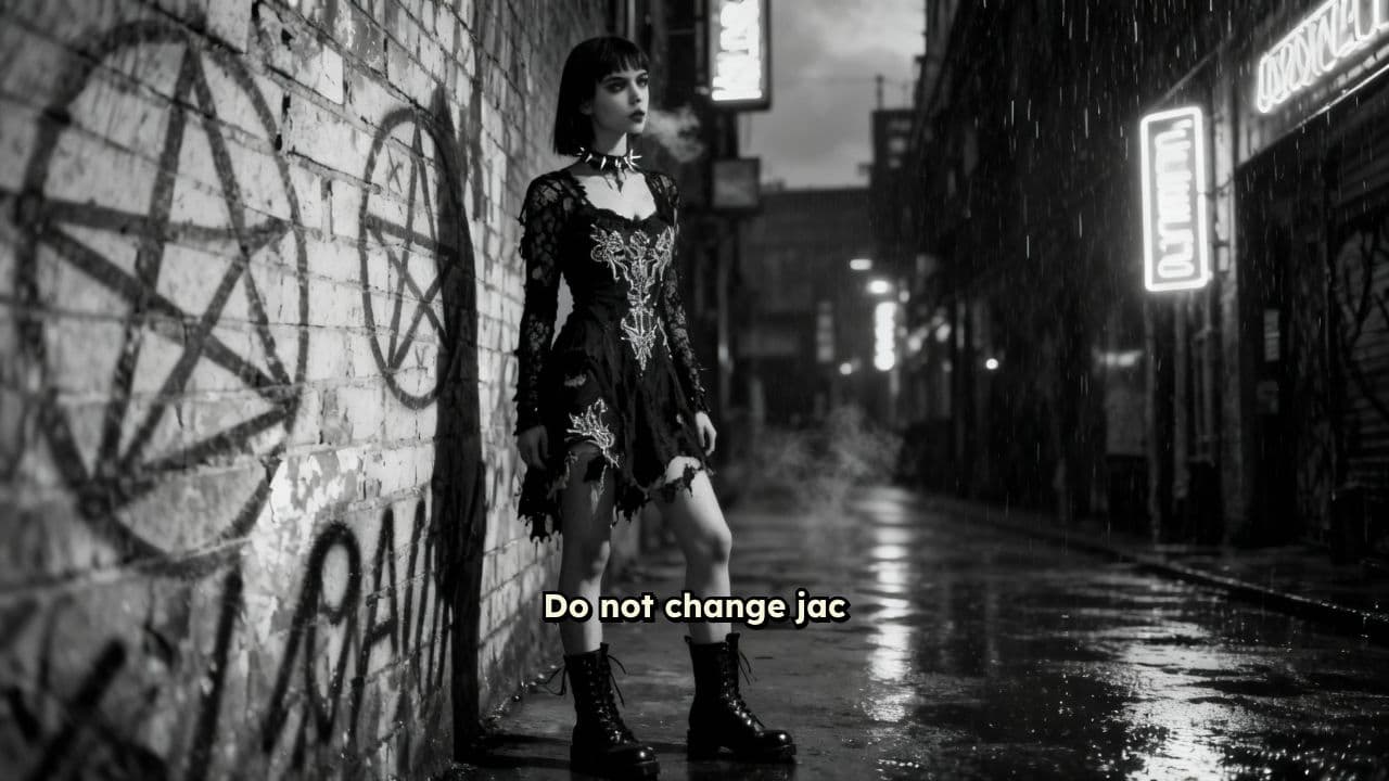 Goth Girl's Fiery Ascension