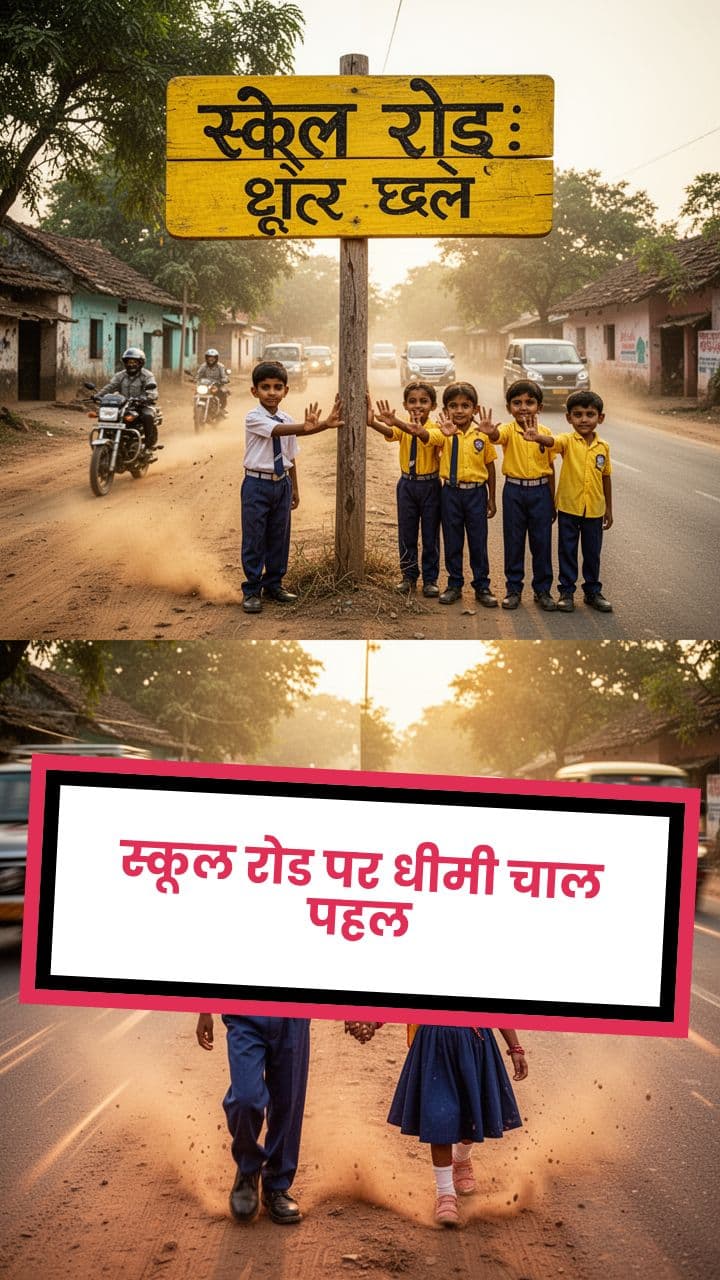 स्कूल रोड पर धीमी चाल पहल